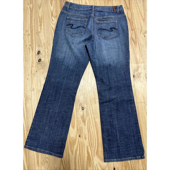 Hillard & Hanson Women’s Denim Blue Stretch Bootcut Jeans Size 10 Petite - Picture 2 of 6